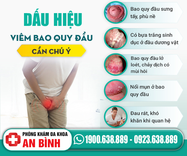 Dấu hiệu viêm bao quy đầu