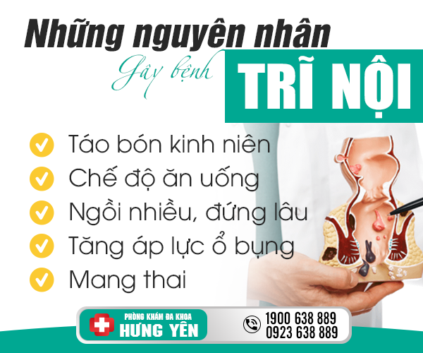 Nguyên nhân gây bệnh trĩ nội